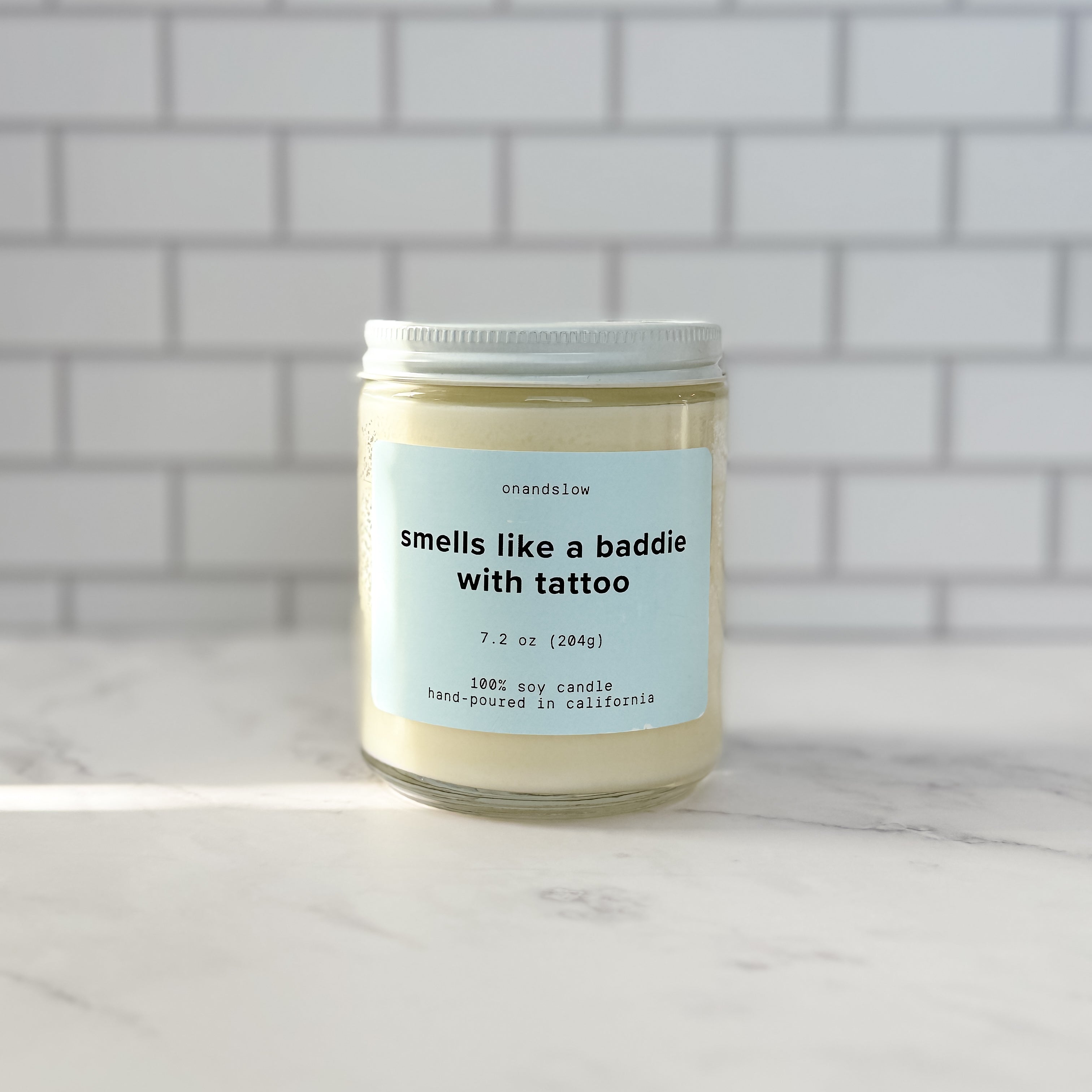 Smells Like A Baddie with Tattoo - Soy Candle