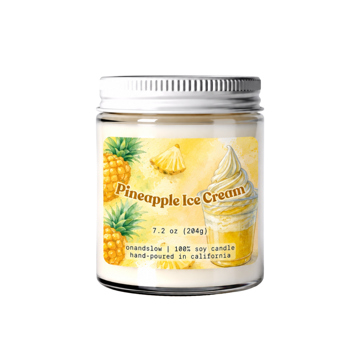 Pineapple Ice Cream - Soy Candle